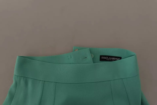 Mint Green Viscose Pencil Cut Midi Skirt