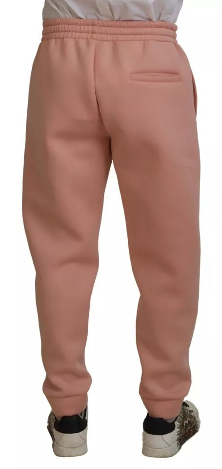 Pink Polyester Sweatpants Jogger Pants