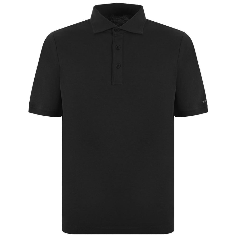 Black Cotton Polo Shirt