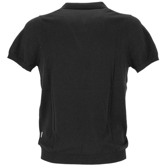 Black Cotton Polo Shirt