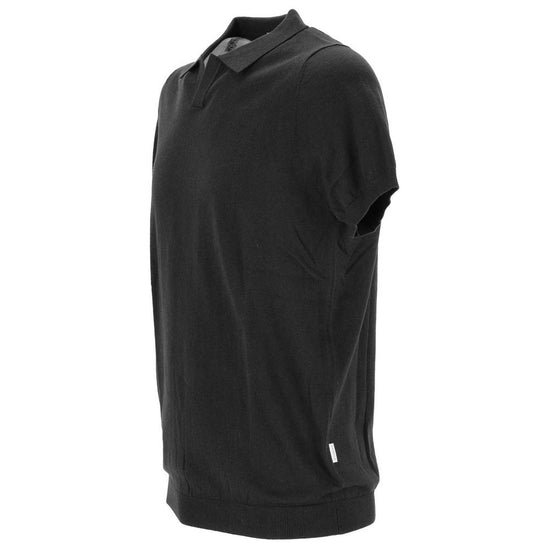 Black Cotton Polo Shirt