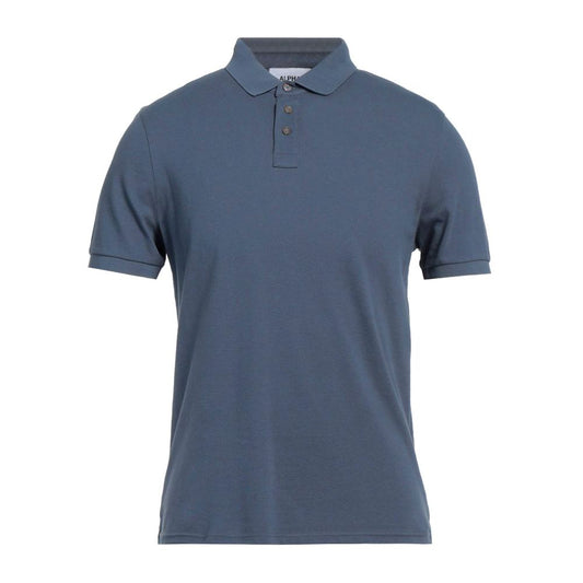 Blue Cotton Polo Shirt