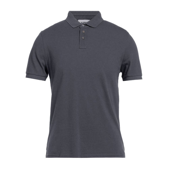 Gray Cotton Polo Shirt