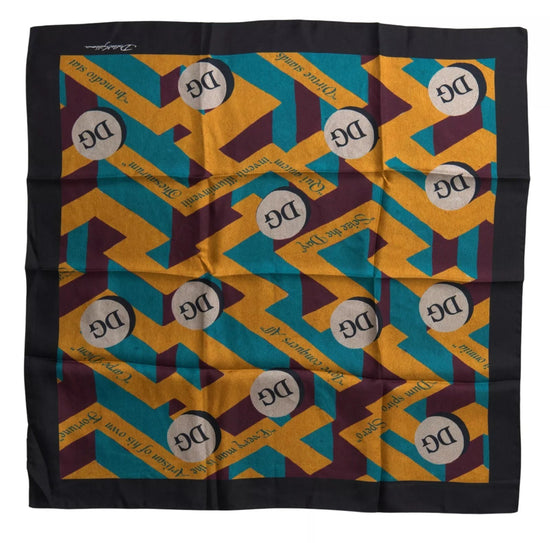 Multicolor Printed Square Handkerchief Scarf