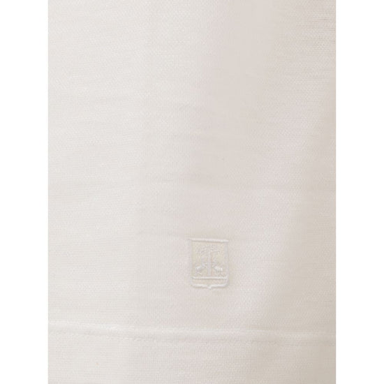 White Linen Polo Shirt