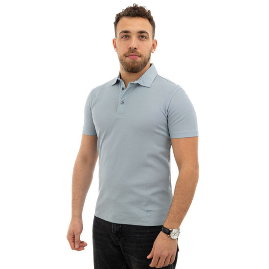 Light Blue Cotton Polo Shirt