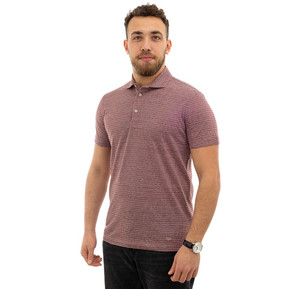 Burgundy Cotton Polo Shirt