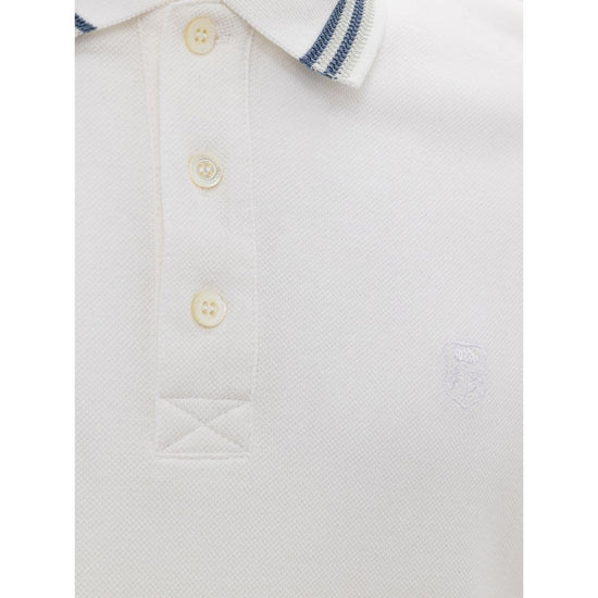 White Cotton Polo Shirt