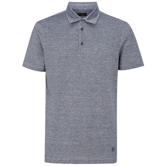 Gray Linen Polo Shirt