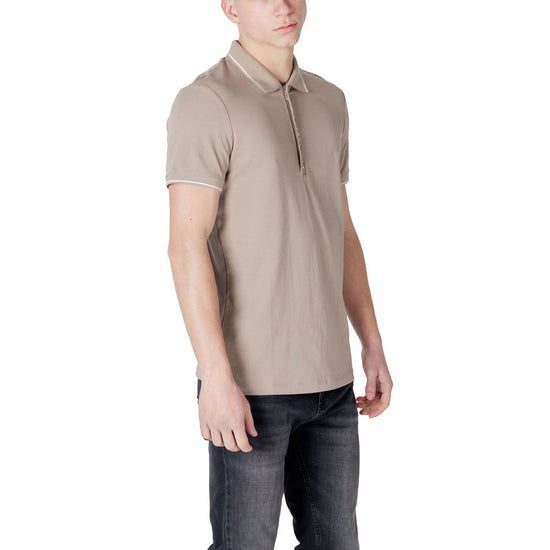 Beige Cotton Polo Shirt