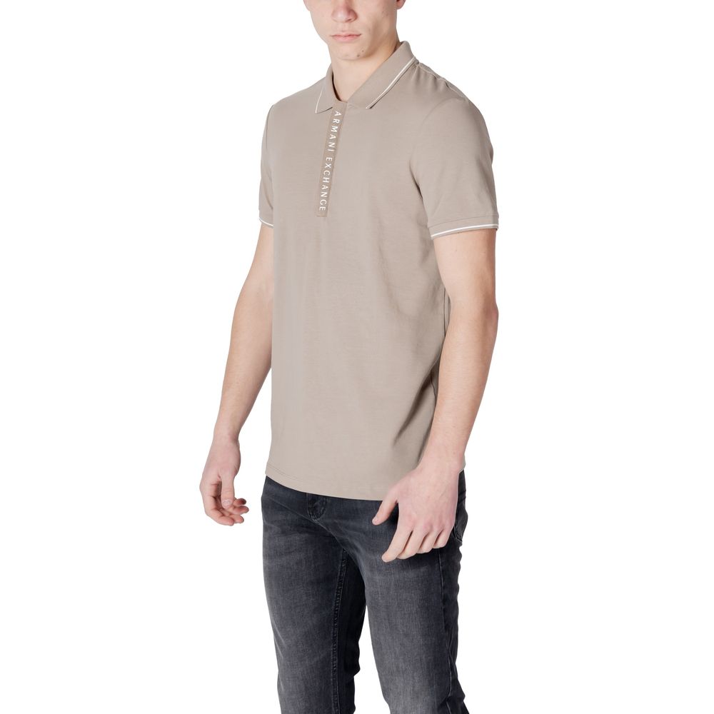 Beige Cotton Polo Shirt