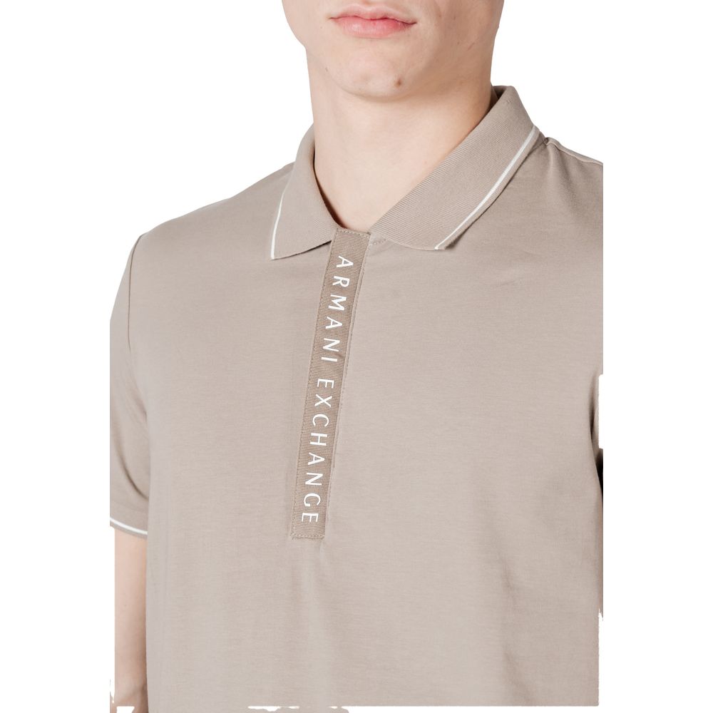 Beige Cotton Polo Shirt