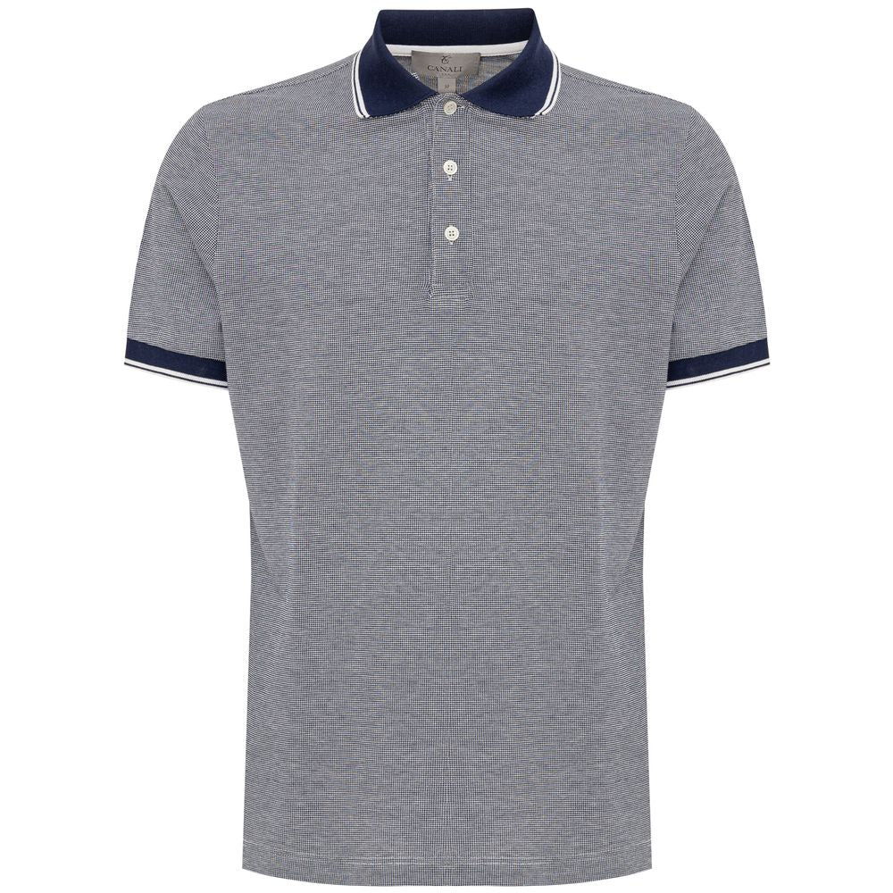 Blue Cotton Polo Shirt