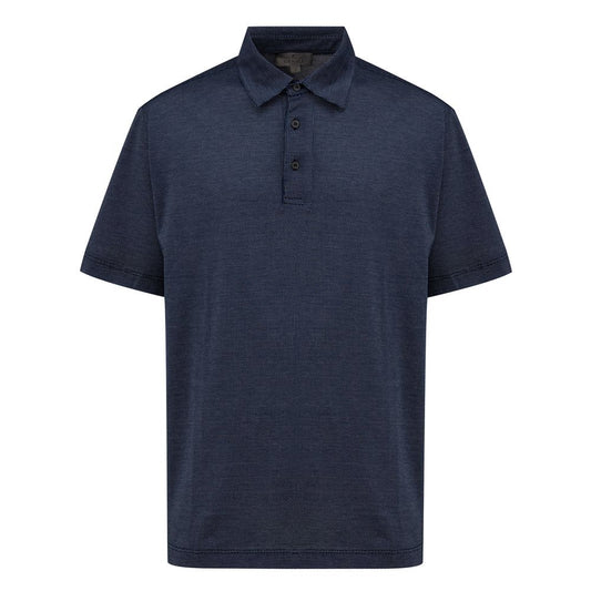 Blue Cotton Polo Shirt