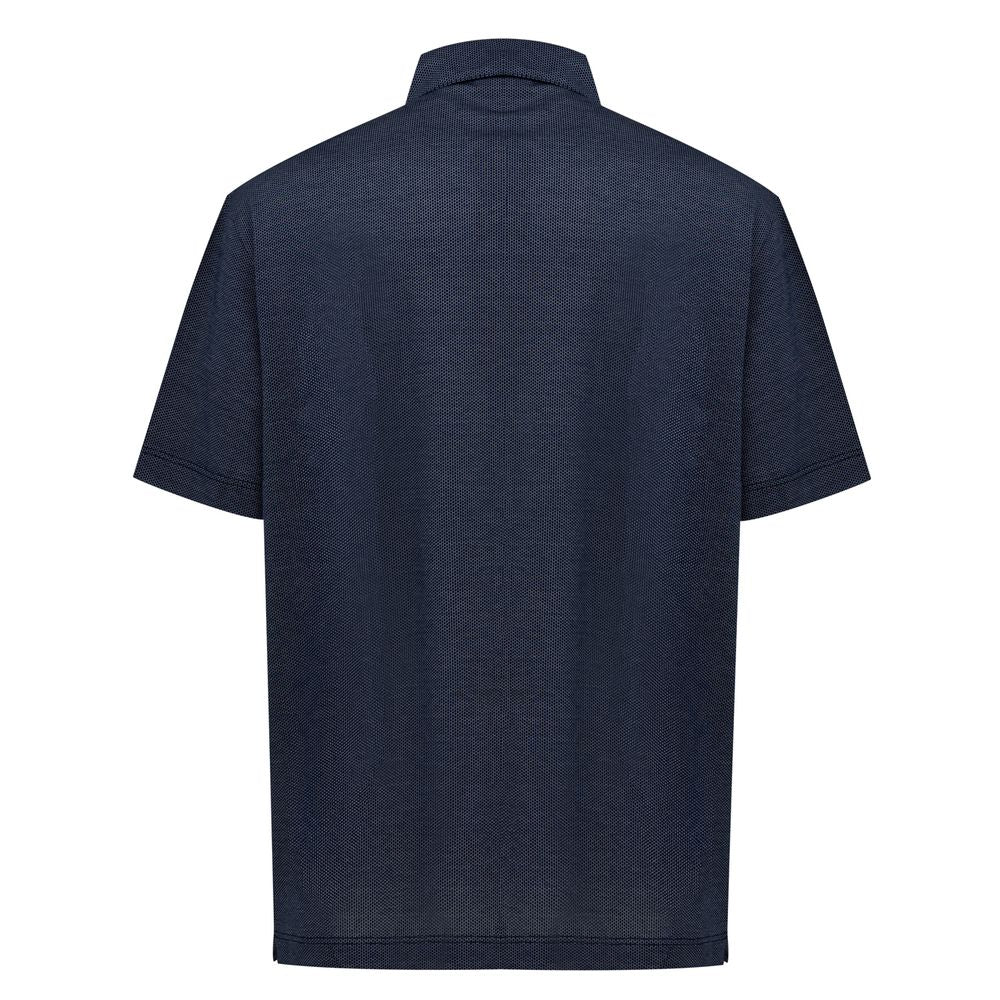 Blue Cotton Polo Shirt