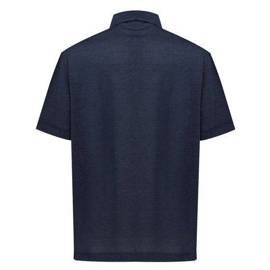 Blue Cotton Polo Shirt