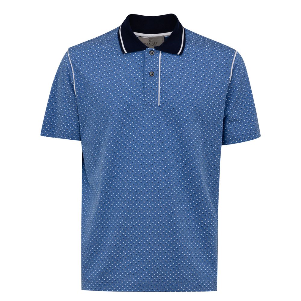 Blue Cotton Polo Shirt