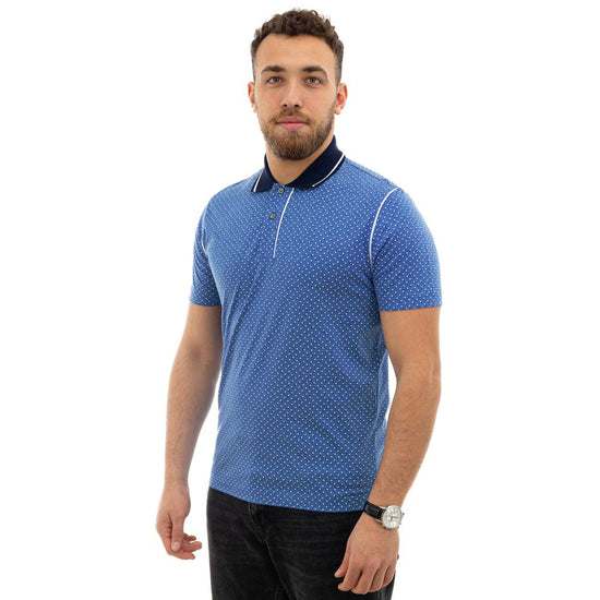 Blue Cotton Polo Shirt