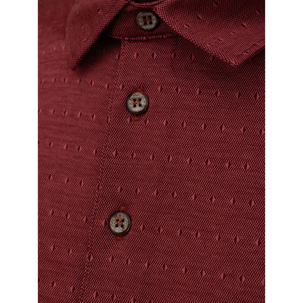 Burgundy Cotton Polo Shirt