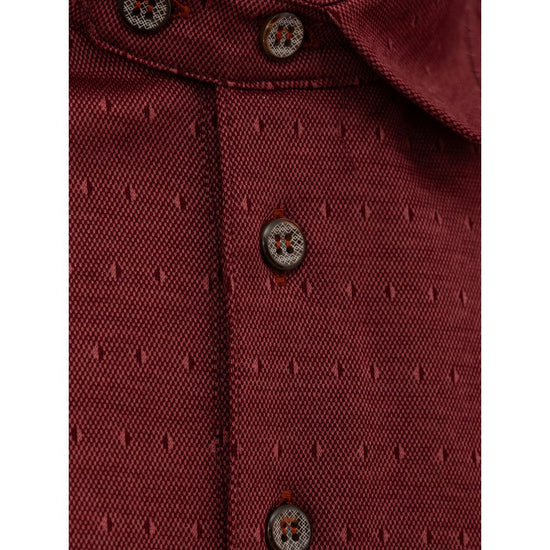 Burgundy Cotton Polo Shirt