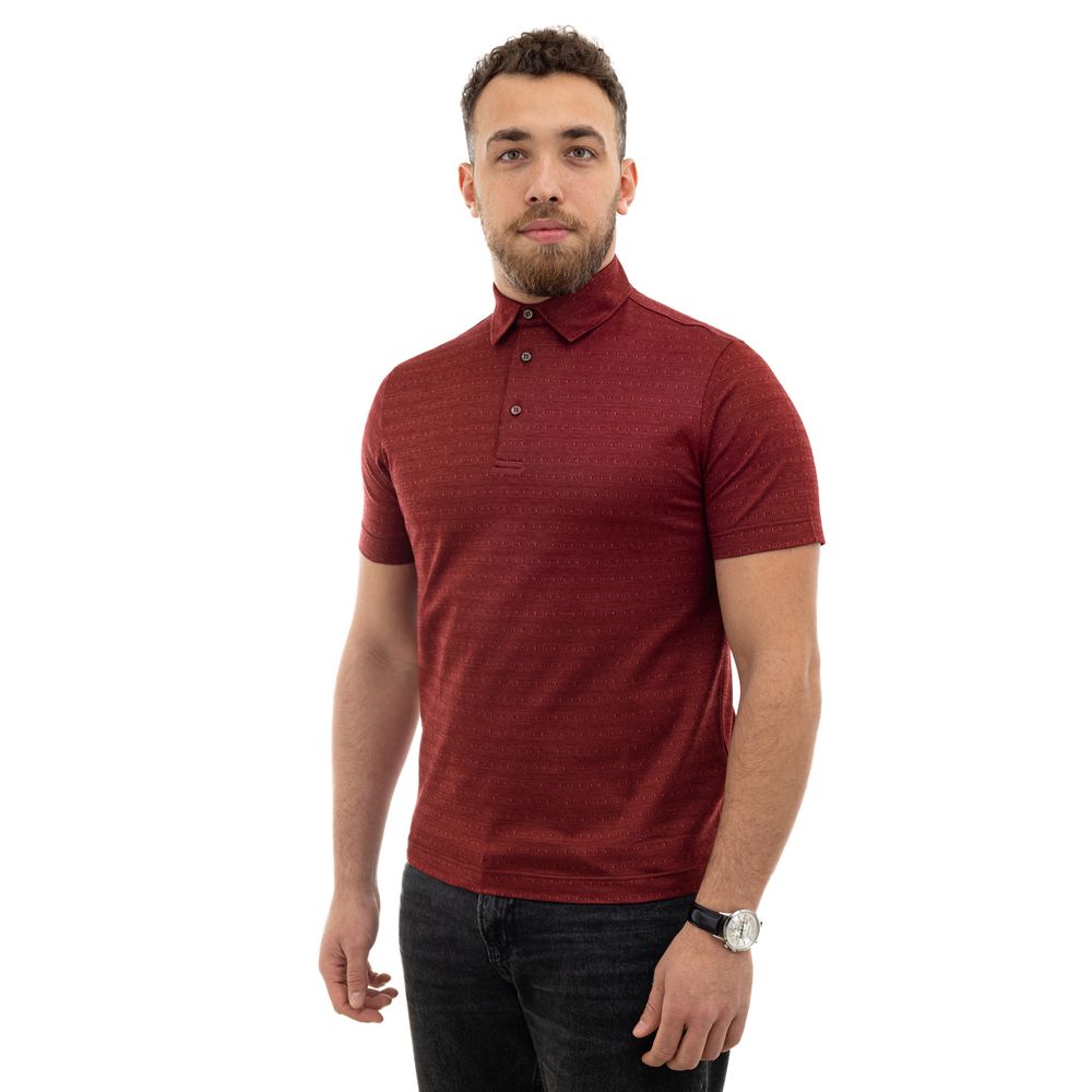 Burgundy Cotton Polo Shirt