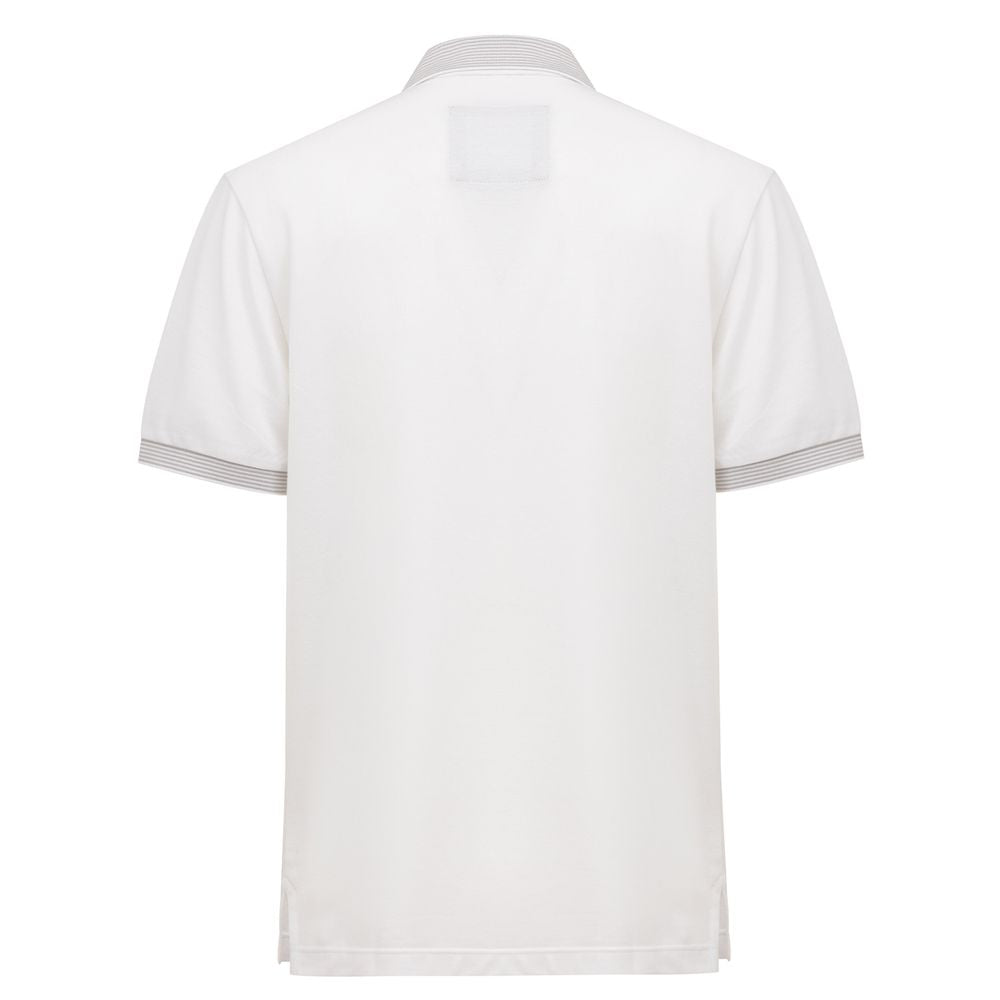 White Cotton Polo Shirt