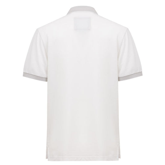 White Cotton Polo Shirt