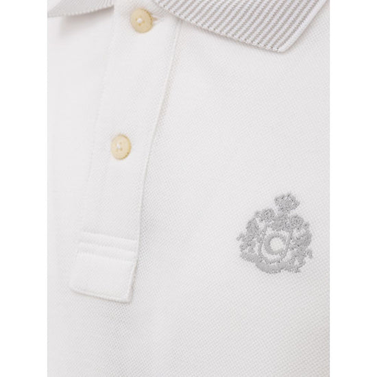 White Cotton Polo Shirt