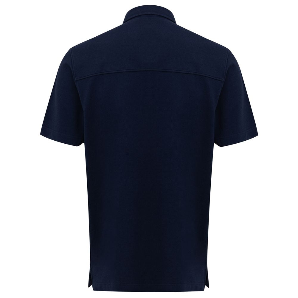 Blue Cotton Polo Shirt