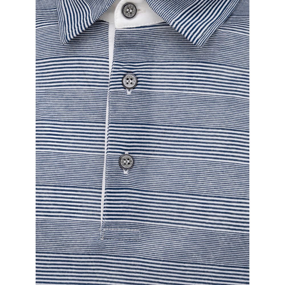 Blue Cotton Polo Shirt