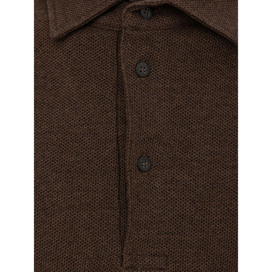 Brown Cotton Polo Shirt