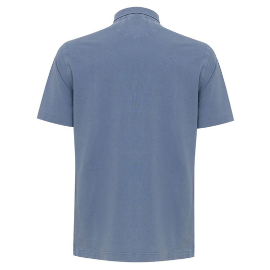 Light Blue Cotton Polo Shirt