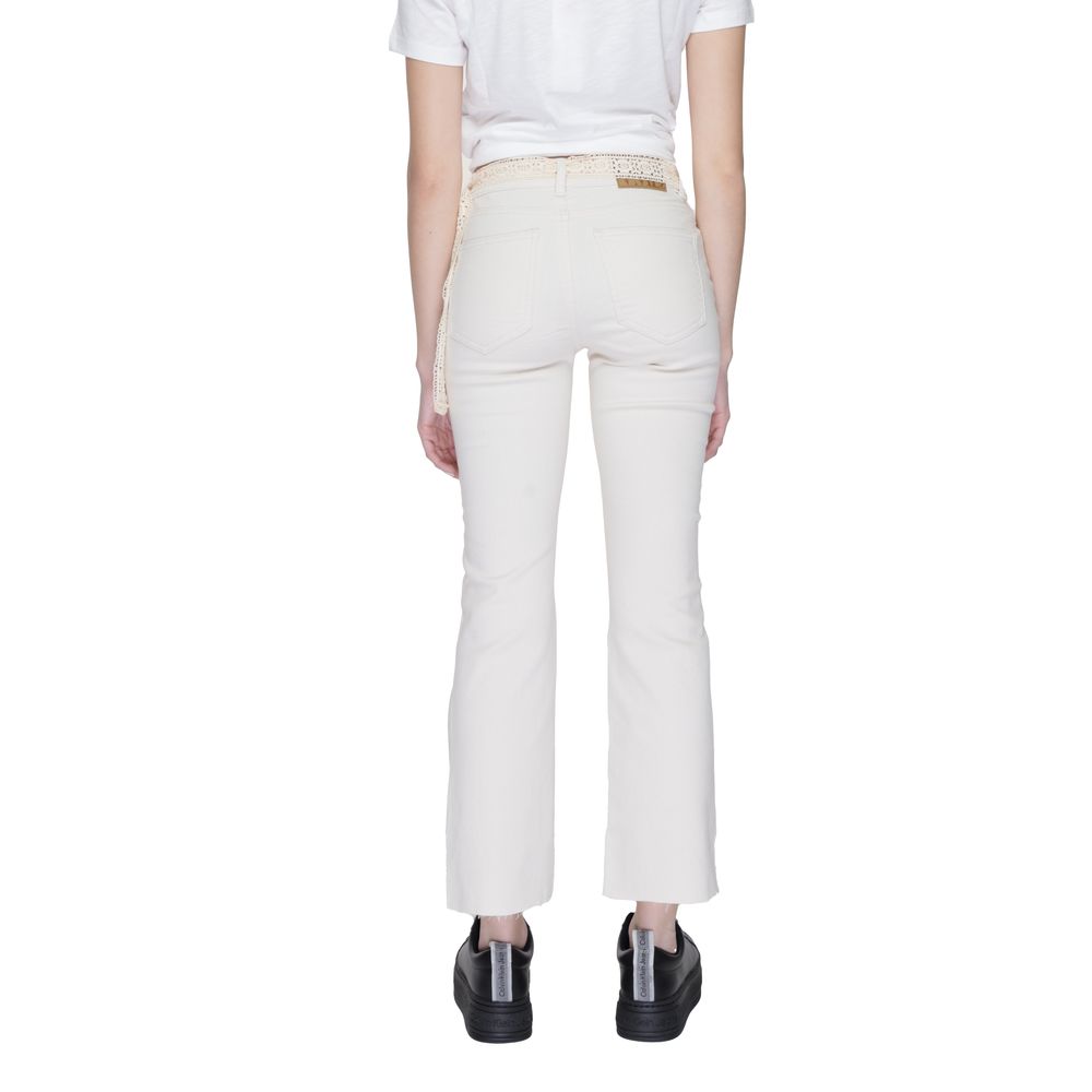 Beige Cotton Jeans & Pant