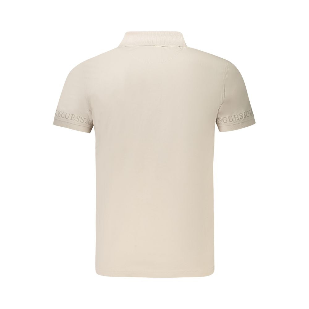 Beige Cotton Polo Shirt