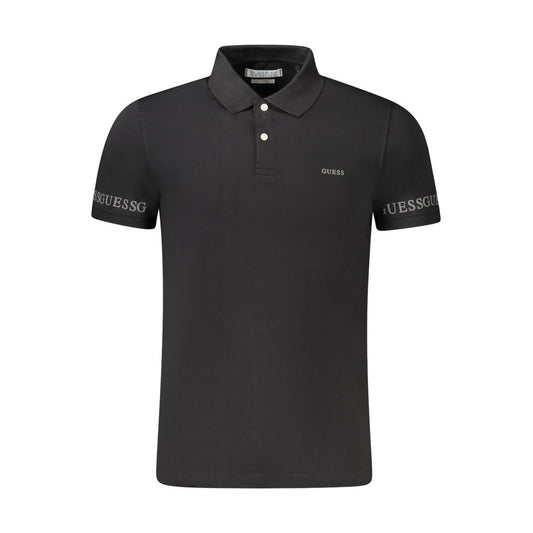 Black Cotton Polo Shirt