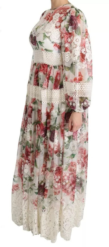 Multicolor Floral Maxi Sheath Dress