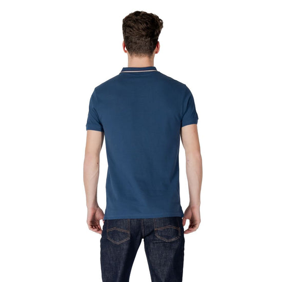 Blue Cotton Polo Shirt