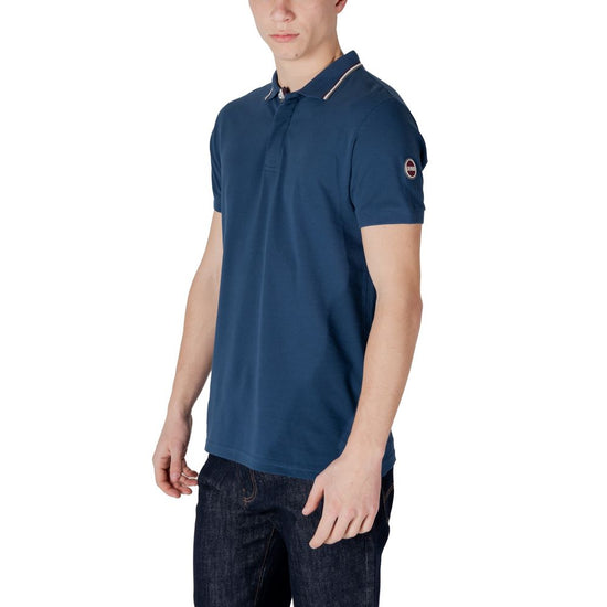 Blue Cotton Polo Shirt