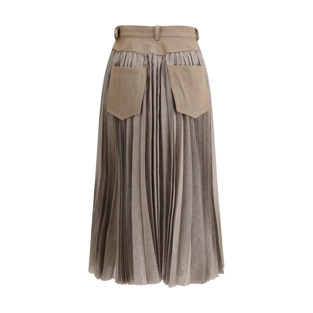 Pleated midi Skirt