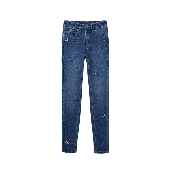 Blue Cotton Jeans & Pant