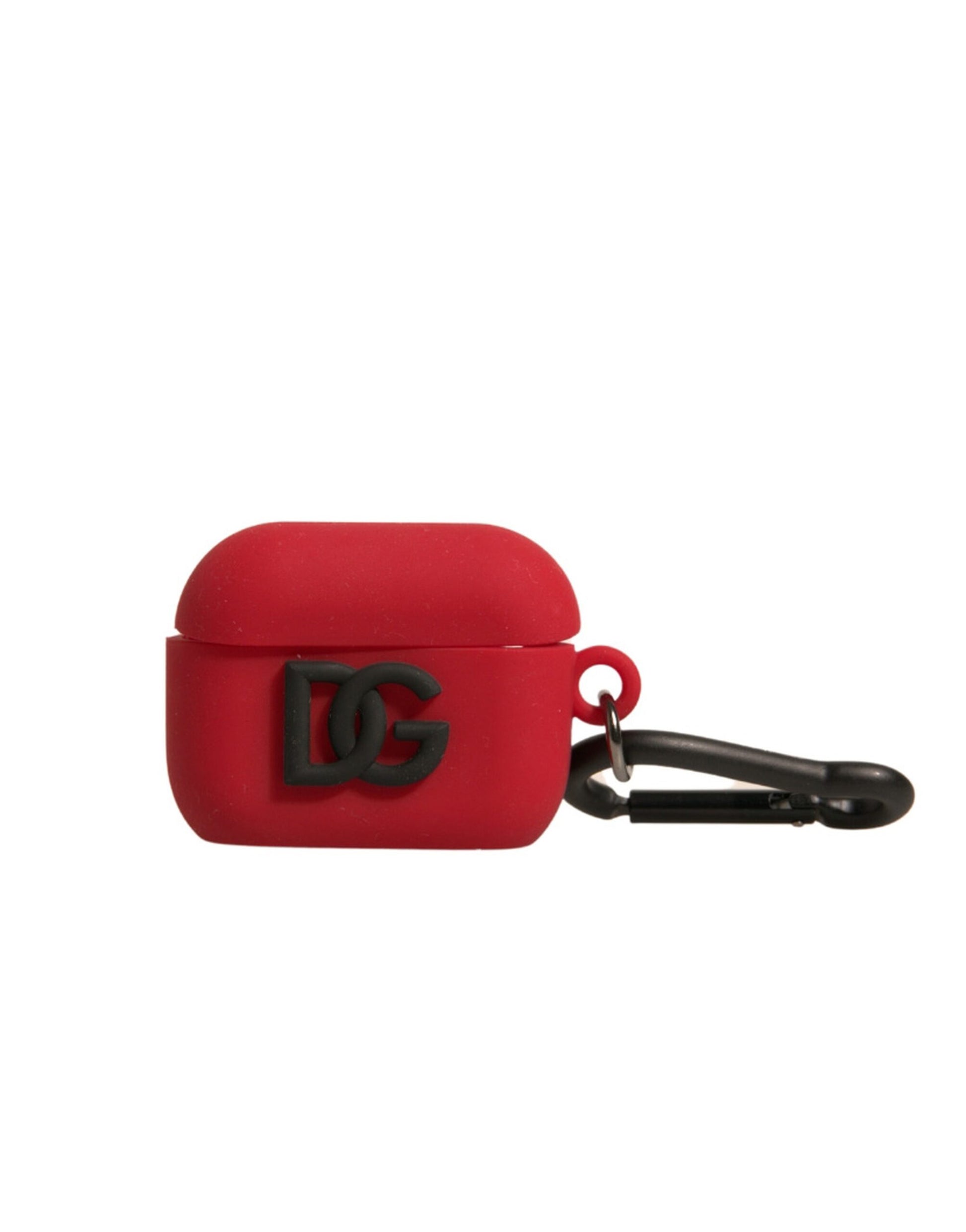 Red Silicone Rubber Logo Embossed Airpods Case