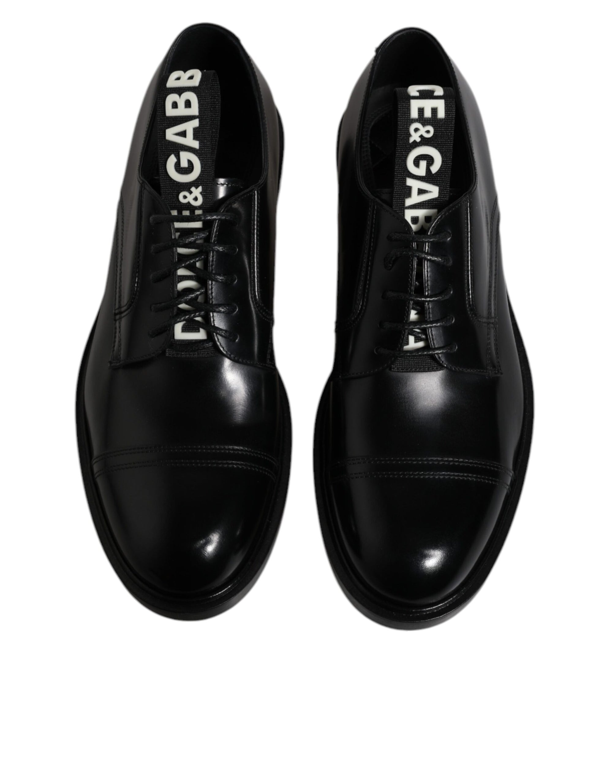 Black Patent Leather Derby Lace Up Formal Dress Shoes