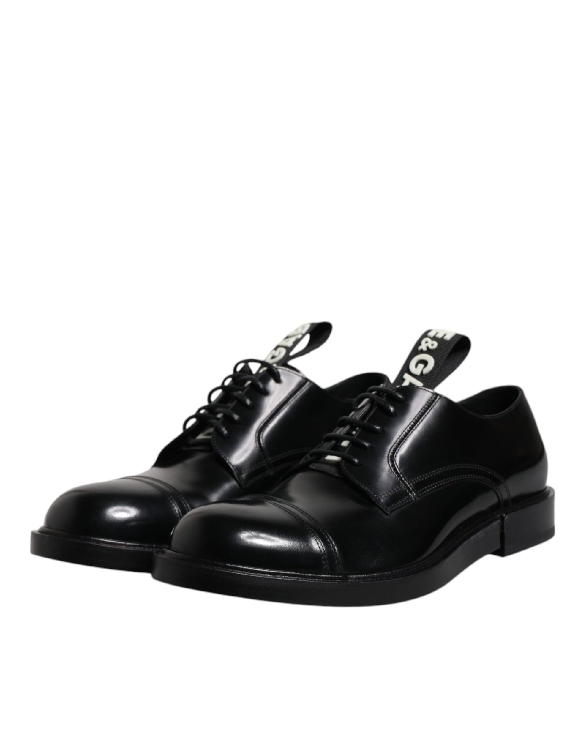 Black Patent Leather Derby Lace Up Formal Dress Shoes