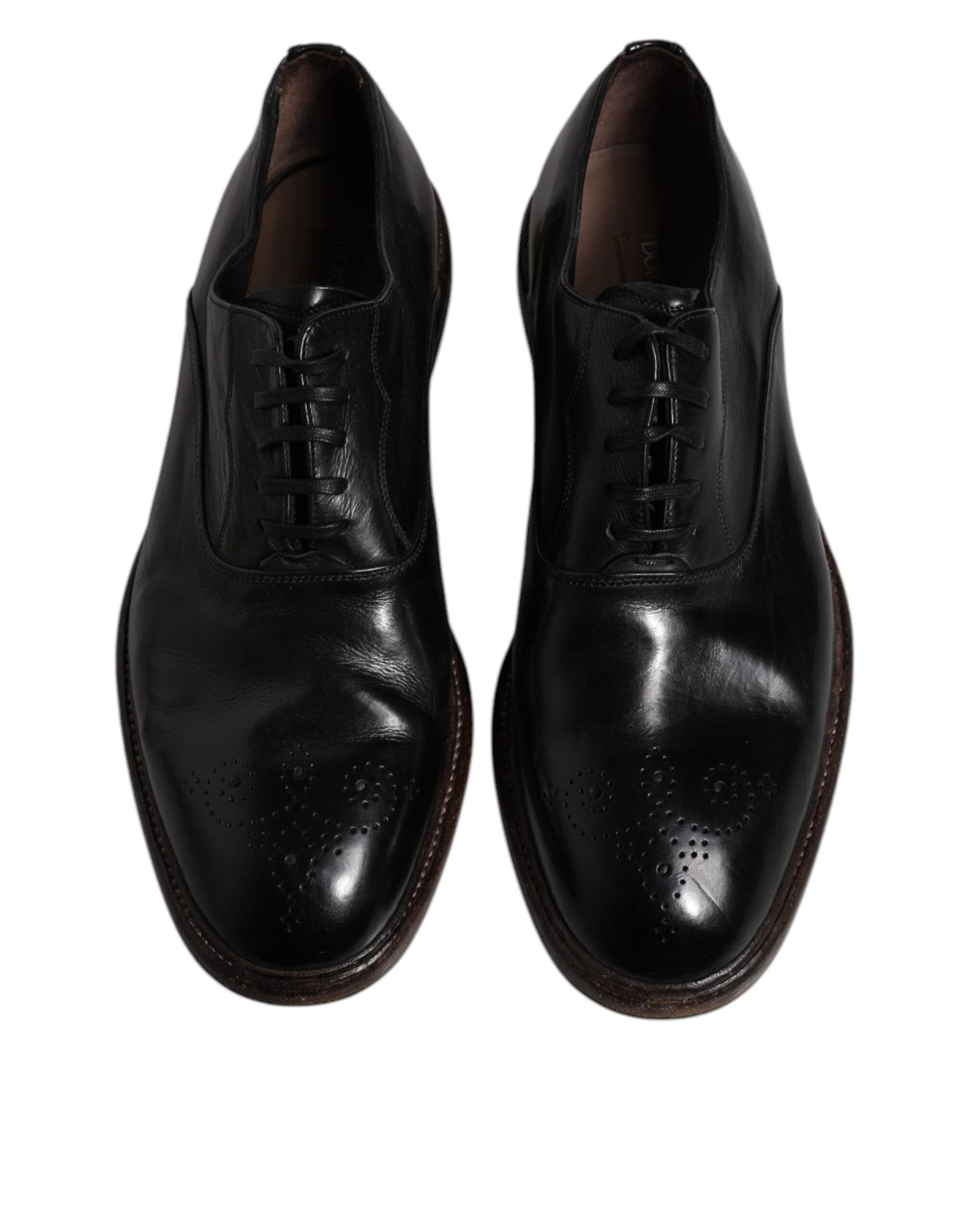 Black Leather Lace Up Men Derby Formal Shoes