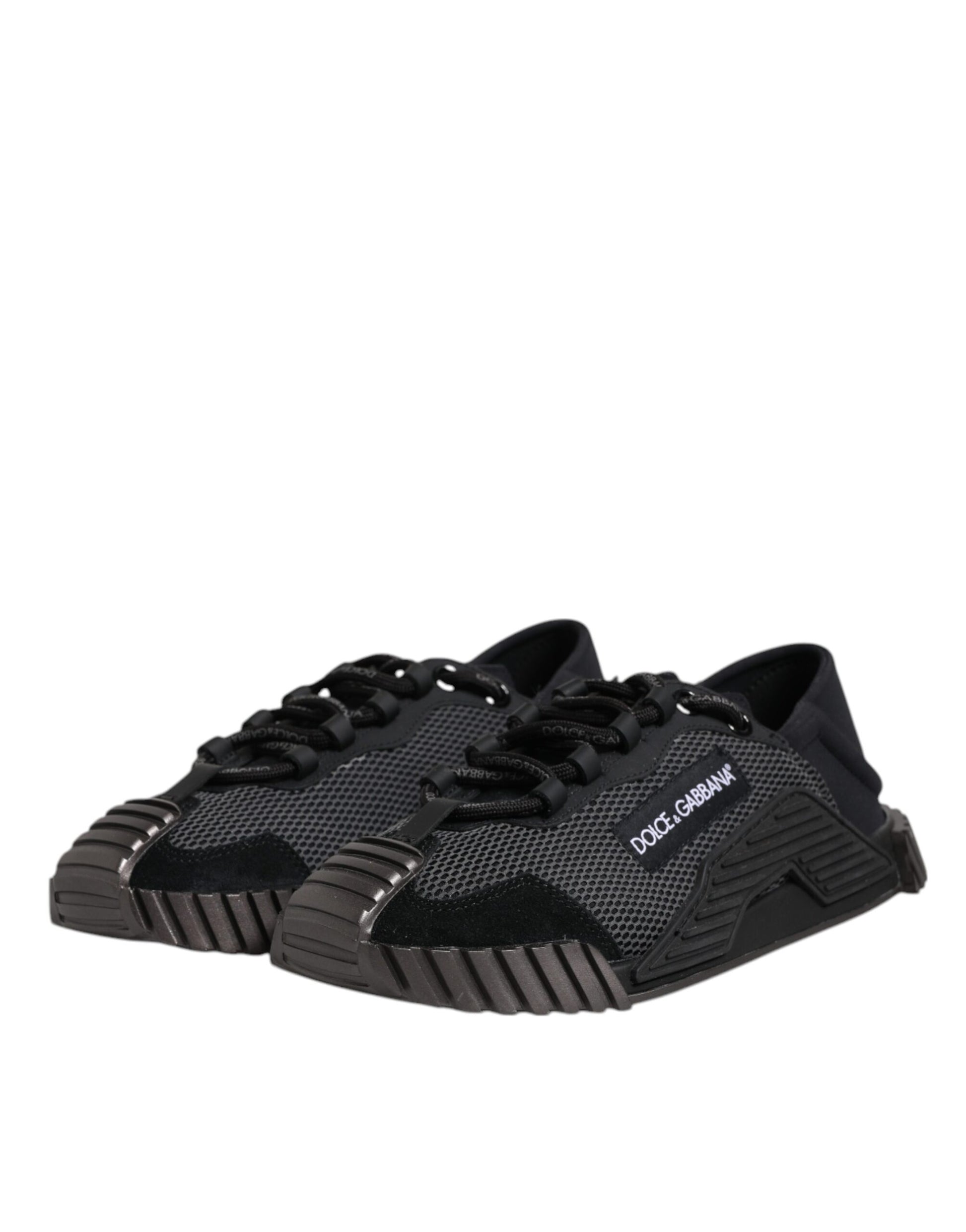 Black Nylon NS1 Low Top Men Sneakers Shoes