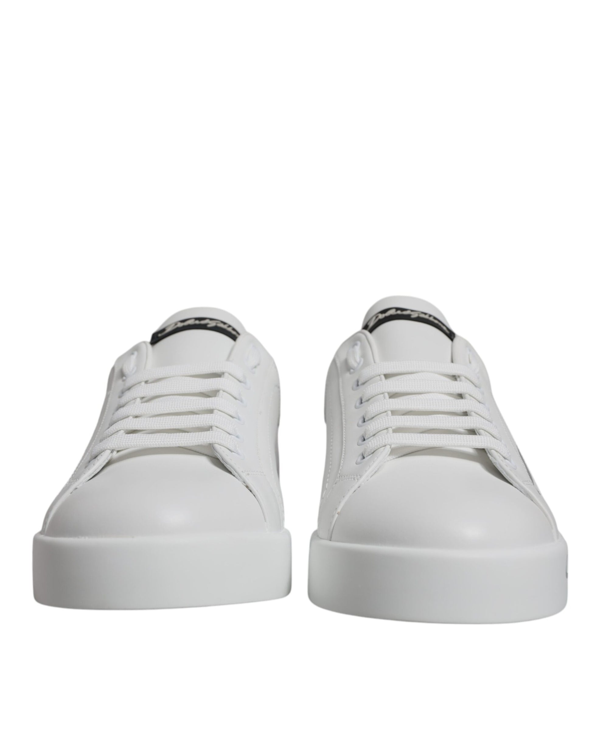 White Black Logo Portofino Sneakers Shoes