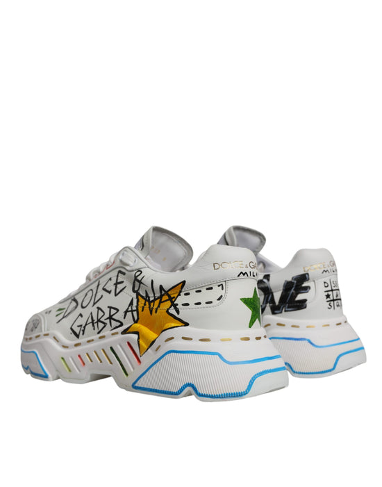 White Daymaster Hand Painted Sneakers Shoes