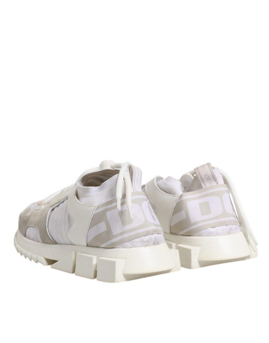 White Mesh Sorrento Trekking Sneakers Shoes