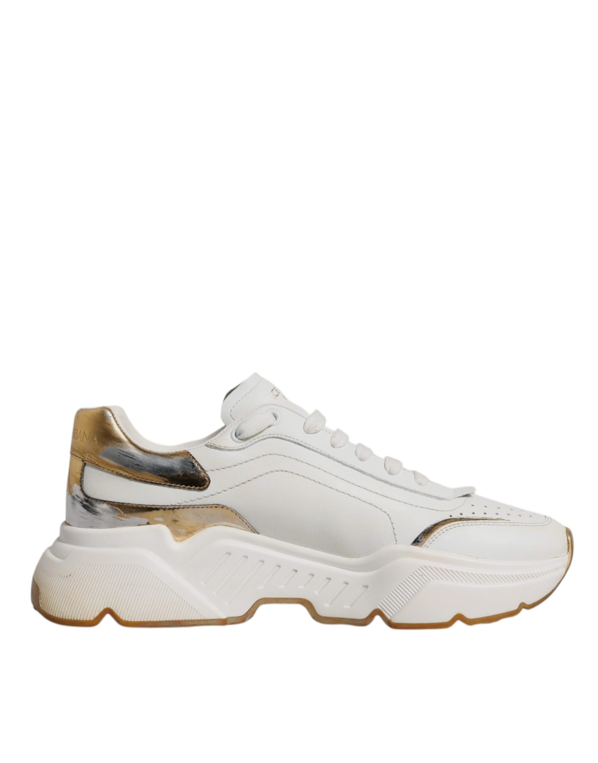 White Gold DAYMASTER Leather Sneakers Shoes