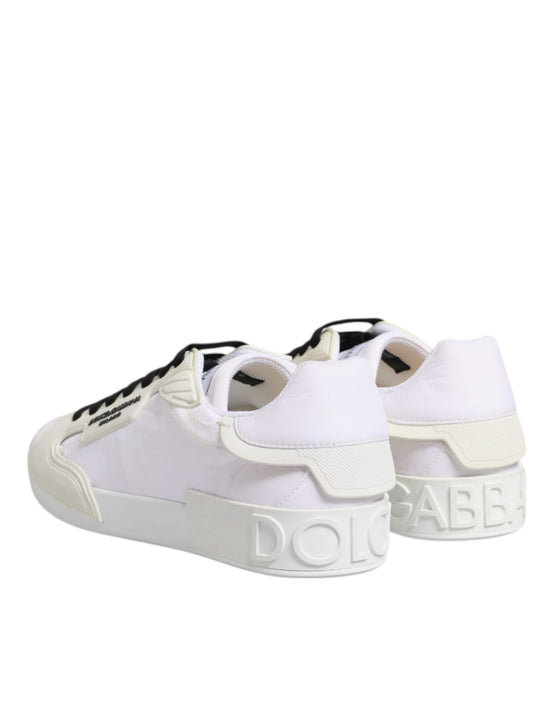 White Portofino Logo Low Top Sneakers Shoes